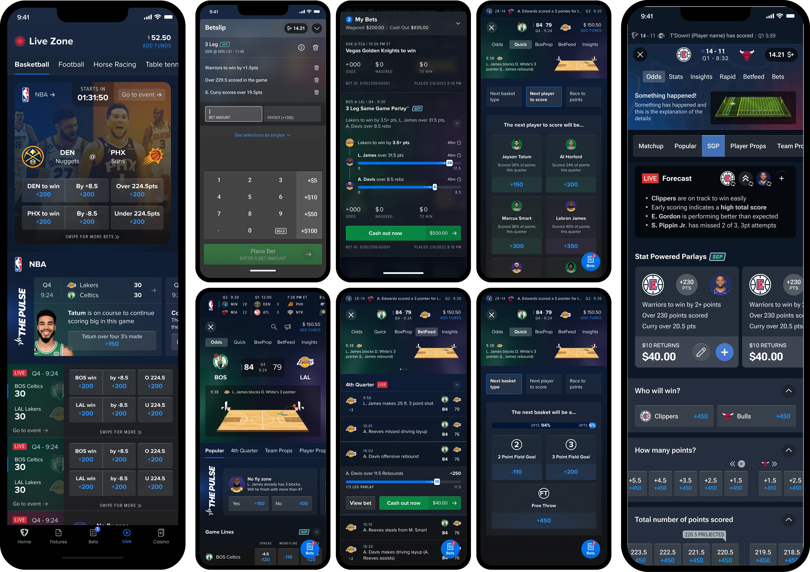 Live betting vision prototypes